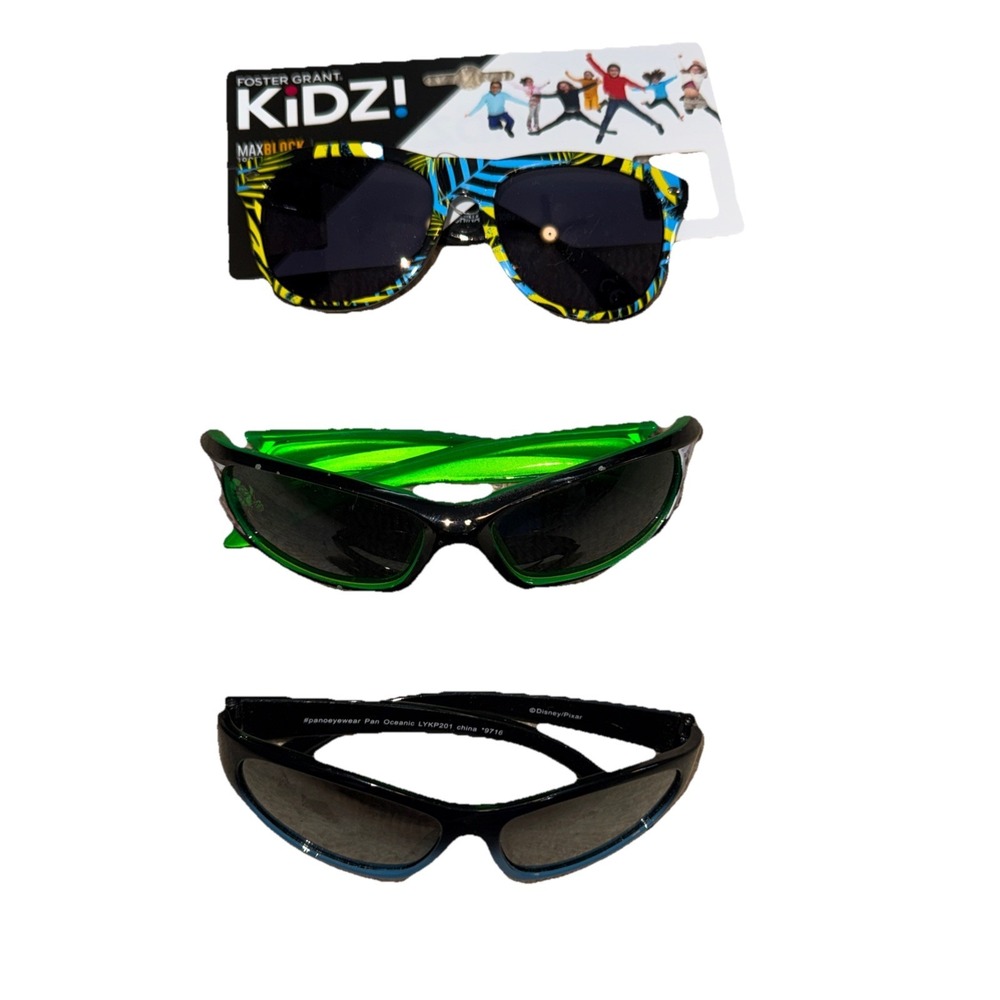 Assorted Kids Sunglasses: Foster Grant Kidz, The Hulk & Buzz Light Year- 3 pairs